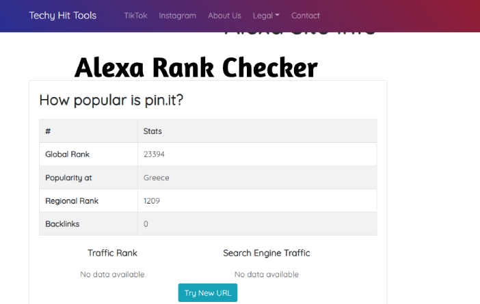 Alexa Rank Techy Hit Tools