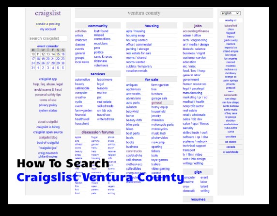 How To Search Craigslist Ventura County