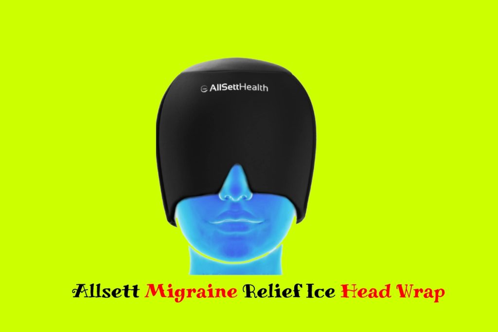 Allsett health form fitting migraine relief ice head wrap