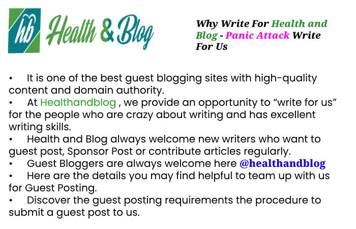 Why Write for Health And Blog - Panic Attack Write For Us