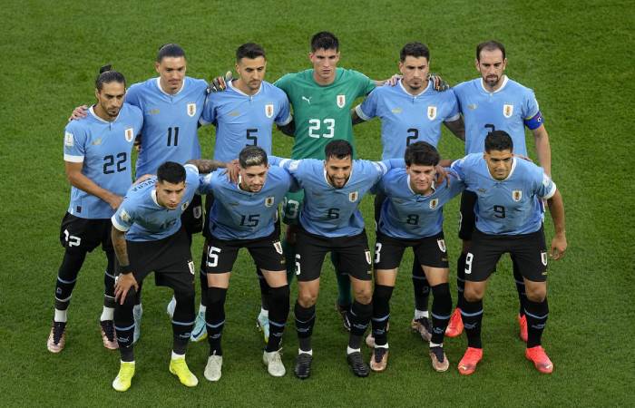 Uruguay and South Korea lineups